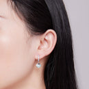 925 Sterling Silver Opal Enamel Earrings - 21x10mm for Women-6