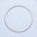 925 Sterling Silver White Gold Plated 16cm Stretchable CZ Bracelet for Women-3