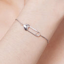 925 Sterling Silver Bracelet with CZ Pendant - 160mm Length and 8x26mm Pendant Size for Women-6