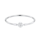 925 Sterling Silver White Gold Plated Bracelet 17.0 cm Inner Diameter 55mm for Women-1