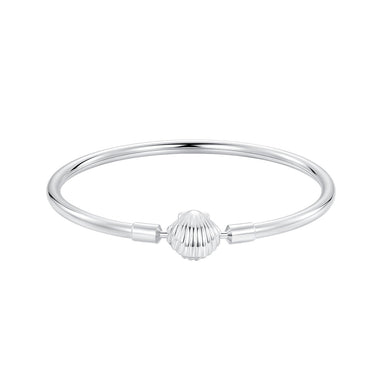 925 Sterling Silver White Gold Plated Bracelet 17.0 cm Inner Diameter 55mm for Women
