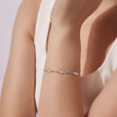 925 Sterling Silver White Gold Plated Bracelet with CZ Pendants for Women-7