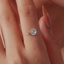 925 Sterling Silver White Gold Plated CZ Ring Size 6 for Women-6