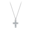 925 Sterling Silver Moissanite Pendant Necklace 40+5cm for Women-2