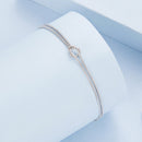 925 Sterling Silver & Plated White Gold Bracelet for Women-2