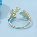 925 Sterling Silver Enamel Pavé Setting CZ Gold Plated Ring for Women-4