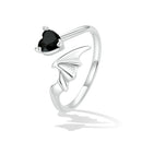 925 Sterling Silver Oxidized Pavé Setting CZ Ring-2