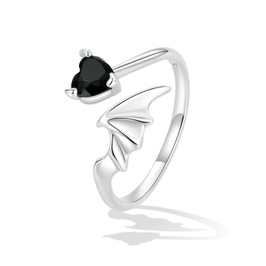 925 Sterling Silver Oxidized Pavé Setting CZ Ring - 0