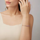 925 Sterling Silver & White Gold Plated Crystal Bracelet 16+5cm for Women-8