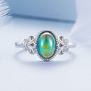 925 Sterling Silver Ring 1.7mm Size 6.0 with Transparent Glass for Women-5