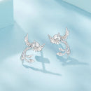 925 Sterling Silver Plated White Gold Earrings for Women-4