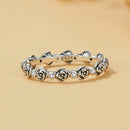 925 Sterling Silver Ring with Pavé Setting CZ - Size 6.0 - Oxidized Silver-5