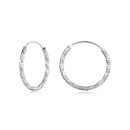 925 Sterling Silver Earrings for Women - White Gold Plated, 2.6*0.2 cm, Style L-2