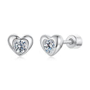 925 Sterling Silver Moissanite Earrings 0.5cm for Women-1