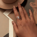 925 Sterling Silver White Gold Plated CZ Ring for Women-6