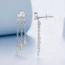 925 Sterling Silver Earrings with White Gold Plating and CZ-3