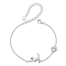 925 Sterling Silver & Plated White Gold Adjustable Bracelet for Women-1