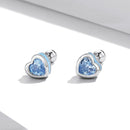 925 Sterling Silver Earrings with Pavé Setting and Enamel for Women-4