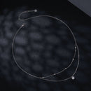 925 Sterling Silver Plated Platinum 5.0mm Moissanite Necklace for Women-5