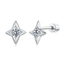 925 Sterling Silver Moissanite Earrings 0.8cm for Women-1