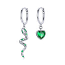 925 Sterling Silver Earrings with Pavé Setting CZ and Plated Platinum-1