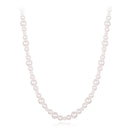 925 Sterling Silver White Gold Plated Necklace with Synthetic Pearls for Women-1