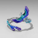 925 Sterling Silver Enamel Adjustable Ring for Women-3
