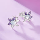925 Sterling Silver Earrings with Enamel and Transparent Glass for Women-3