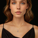925 Sterling Silver 0.5 Carat Moissanite Necklace with White Gold Plating for Women-7