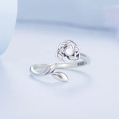 S925 Sterling Silver Pavé Setting CZ Ring for Women - 0