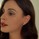 925 Sterling Silver Enamel CZ Plated Earrings-7