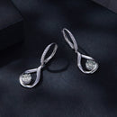 925 Sterling Silver Moissanite 0.5ct Earrings with Pavé Setting, Size 30*11mm for Women-6