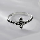 925 Sterling Silver Enamel 0.9x1.0cm Pendant Rings for Women-2