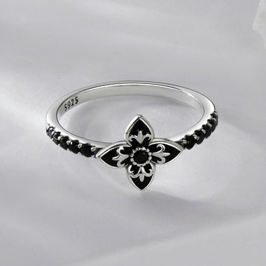 925 Sterling Silver Enamel 0.9x1.0cm Pendant Rings for Women - 0