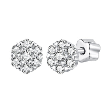 925 Sterling Silver Moissanite 0.15ct/0.027ct Earrings for Women