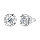 925 Sterling Silver Moissanite Earrings, 0.3cm, White Gold Plated, for Women-1