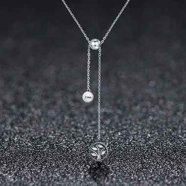 925 Sterling Silver Necklace 42CM Length with 9.5CM Pendant for Women - 0