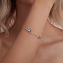 925 Sterling Silver & Plated White Gold Adjustable Bracelet for Women-6
