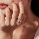 925 Sterling Silver 0.8cm Pavé Setting CZ Ring-5