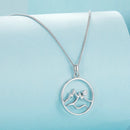 925 Sterling Silver Necklace with Pavé Setting CZ 21*16mm Pendant-5