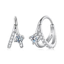 925 Sterling Silver Moissanite 0.3ct Earrings Size 1.2*0.6cm for Women-3