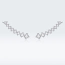 925 Sterling Silver Earrings with Pavé Setting CZ - 2.9*0.7cm-4