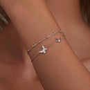925 Sterling Silver Bracelets with Platinum Plating and CZ Stones - 150+60mm-5