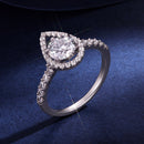 925 Sterling Silver Moissanite 1 Carat Pendant Ring Size 6 for Women-2