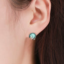 S925 Oxidized Silver Transparent Glass Earrings for Women-6