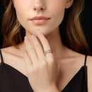 925 Sterling Silver Moissanite Ring 0.005ct Size 6 for Women-5