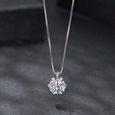 925 Sterling Silver Moissanite & CZ Pavé Necklace - 40+5cm for Women-3