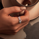 925 Sterling Silver Enamel Pavé Setting Ring for Women-8