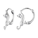925 Sterling Silver Plated Gold Earrings Size 1.8cm for Women-2