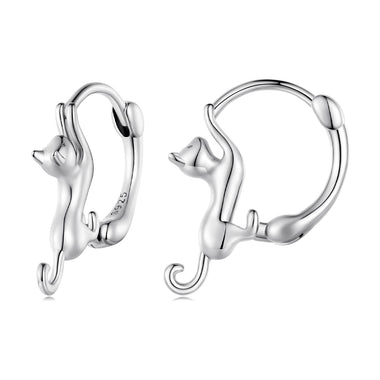 925 Sterling Silver Plated Gold Earrings Size 1.8cm for Women - 0